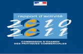 Rapport CEPC 2011 - economie.gouv.fr · du 30 juin 2011). – Examen des propositions du groupe de travail sur l’élaboration d’un code de bonne conduite en matière de management