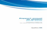 RAPPORT ANNUEL DE GESTION 2014-2015 · C’est avec plaisir que je vous présente le rapport annuel de gestion de la Commission québécoise des libérations conditionnelles pour