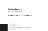 Musique - gov.nl.ca · PROGRAMME DÉTDES - MSIQE - MATERNELLE A 6 e ANNÉE (2015) 19 SECTION 2 - COMPOSANTES D PROGRAMME La participation dans un groupe qui fait de la musique, qu’il