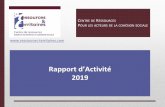 Rapport d’Activité 2019 - Centre de ressources pour les ... · Contrats de Ville CGET •Animation du réseau des Chefs de Projets Un suivi ontinu de l’atualité nationale et