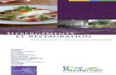 RESTAURANT - Elsa & Ludoelsa-ludo.weebly.com/uploads/2/8/6/8/28681635/... · Restaurant : Capacité de 40 personnes + 10 places en terrasse. Tarifs : Menus à partir de 15,60 €.