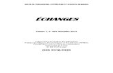 ÉCHANGES - WordPress.com · 2014. 5. 4. · Volume 1, N° 001 Décembre 2013 . Laboratoire d’Analyse des Mutations Politico-juridiques, Économiques et Sociales (LAMPES) Faculté