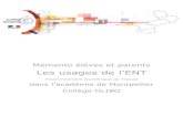 Les usages de l’ENT - Académie de Montpellier · 2015. 11. 14. · L’académie de Montpellier et le conseil régional du Languedoc-Roussillon mettent en œuvre le déploiement