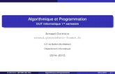 Algorithmique et Programmationinfo.iut-bm.univ-fcomte.fr/staff/giersch/... · Langage algorithmique Plan 1 Introduction 2 Langage algorithmique 3 Lexique des variables 4 Algorithme