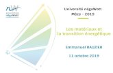 Université négaWatt Mèze - 2019 - Association négaWatt · Source : ,Gradel & Al 2012. 10 L’importance économique Importance économique EI = Pour chaque secteur de biens de