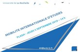 Université de La Rochelle...Réunions à la DRI en octobre et mars pour les étudiants sélectionnés ... Programme coordonné par le CIEP (Centre ... boursiers) + aides au voyage