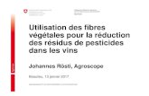 Utilisation des fibres végétales pour la réduction des résidus de …©sentation Pesticides... · 2017. 1. 13. · Département fédéral de l'économie, de la formation et de