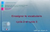 Enseigner le vocabulaire cycle 2 et cycle 3circo89-avallon.ac-dijon.fr/IMG/pdf/anim_voc_c3_ap... · Bibliographie vocabulaire 1° Ressources pour faire la classe en ligne sur Eduscol