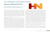 LA TRIBUNE D'HUMA-NUM - Huma-Num : l'infrastructure des ... · PDF file de préparer les changements futurs pour le monde SHS tant Huma-Num#Actu LA TRIBUNE D'HUMA-NUM Huma-Num. La