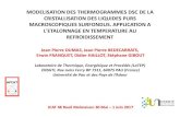MODELISATION DES THERMOGRAMMES DSC DE LA ...projet.ifpen.fr/Projet/upload/docs/application/pdf/2017...E S P F F c t T T L F 00 10 JCAT 48 Rueil Malmaison 30 Mai – 1 Juin 2017 -150-130-110-90-70-50-30-10