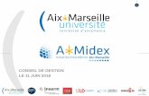 CONSEIL DE GESTION LE 11 JUIN 2018 - Aix-Marseille University€¦ · Journée Cowerkmed, participation de la directrice à une table ronde : Vers un réseau européen des tiers lieux,