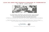 LES 50 ANS DE RADIO-CANADA À TORONTO Radio-Canada 2014m09d24 Invitation.pdf · par Clermont Trudelle et Pierre Fortier* «La radio est l'art de l'éuocation, de l'allusion, de {'illusion...