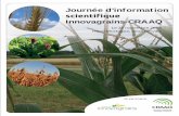 Journée d'information scientifique Innovagrains-CRAAQ€¦ · 2. Essais de fongicidesfoliaires pour lutter contre la fusariose dans les céréales à paille Rioux et al. (2012),