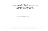 LISTE DES IMPLANTATIONS FRANCAISES EN AUSTRALIEksag.free.fr/ESCT/ESCT/DI/Australie/Entreprises%20fran%E7aises.pdf · St Martins Tower / Lev. 35 - 31 Market Street - SYDNEY, NSW 2000