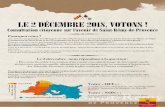 LE 2 DÉCEMBRE 2018, VOTONS - Ville de Saint-Rémy-de-Provence · LE 2 DÉCEMBRE 2018, VOTONS ! Consultation citoyenne sur l’avenir de Saint-Rémy-de-Provence Pourquoi voter ? Avec