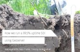 How we run a 99,5% uptime SDI using Geoserverroel.huybrechts.re/2019/running-a-production-level-sdi-with-geoserver… · •allows publication on a remote Geoserver with a single