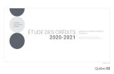 Étude des crédits 2020-2021 - Réponses aux demandes de ... · Liste des sites 1 1 Voyages hors Québec 2 2 Sommes dépensées pour les voyages en avion ou en hélicoptère faits