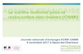 Le centre national pour la restauration des rivières (CNRR) · Objectifs et missions du CNRR Journée nationale d’échanges ECRR /CNRR 9 novembre 2017 à Saulx-les-Chartreux •