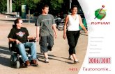 RUPIANI-CATALOGUE 2006Zen est un fauteuil roulant manuel évolutif assurant un confort et une ergonomie grâce à un réglage indépendant de l’assise et du dossier à l’aide de