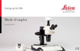 Mode d'emploi - Leica Microsystems S8 APO... · 2019. 6. 18. · des instruments optiques qui améliorent la visibilité des objets et des échantillons grâce au grossissement. Divers