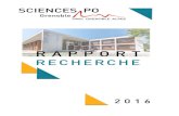 Rapport recherche 2016 Sciences Po Grenoble · PACTE est une unité mixte de recherche en sciences sociales du CNRS, de Sciences Po Grenoble et de l’UGA qui rassemble les politistes,