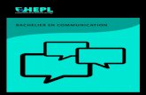 BACHELIER EN COMMUNICATION - Liège · 2020. 4. 3. · APPRENDRE durant 3 blocs d’études pour obtenir le diplôme de BACHELIER EN COMMUNICATION LA FORMATION Les 1er et 2e blocs