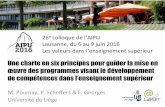 26e colloque de l’AIPU Lausanne, du 6 au 9 juin 2016 Les valeurs … · 2016. 7. 7. · M. Poumay, P. Scheﬀers & F. Georges Université de Liège 1 26e colloque de l’AIPU Lausanne,