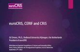 euroCRIS, CERIF and CRIS · 2014. 5. 10. · euroCRIS, CERIF and CRIS Ed Simons, Ph.D., Radboud University Nijmegen, the Netherlands President of euroCRIS Workshop on Empirical Foundations