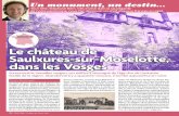 Le château de Saulxures-sur-Moselotte, dans les Vosges · 2017. 10. 6. · Afin de ne pas laisser le château de Saulxures-sur-Moselotte tomber dans l’ou-bli, les Amis du château