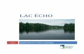 TABLE DES MATIÈRES · septembre et le 18 octobre) afin d’échantillonner la colonne d’eau du lac Écho. La ... activités humaines dans le bassin versant du lac, via notamment
