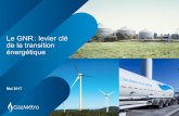 Le GNR: levier clé de la transition énergétiqueeconomistesquebecois.ca/files/documents/ba/58/atelier6... · 2017. 5. 24. · EFFORTS GAZ MÉTRO 2017 St-Hyacinthe 16 M m3 2020 Montréal