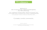 Réunion du Conseil de l’Eurométropole de Strasbourg · Réunion du Conseil de l’Eurométropole de Strasbourg ... de la liste lors du conseil du 25 novembre 2016, c) autoriser