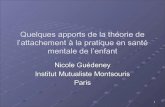 Nicole Guédeney Institut Mutualiste Montsouris Paris APPORTS DE LA... · 2016. 1. 27. · Le paradigme de la peur au cœur de la théorie de l’attachement (Lyons Ruth, 1999) L’attachement