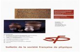 bulletin de la société française de physique · Atelier de printemps « Physique des surfaces et Nanostructures ». ... SFP devait examiner comment préparer le Bulletin au-delà