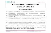 Dossier Médical 2017-2018DICAL-17-18.pdf · Un questionnaire médical de base = à remplir par l’intéressé (Annexe II). 2. Un bilan de vaccination et un certificat d’aptit