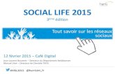 SOCIAL LIFE 2015 - SNPTV · 2016. 1. 13. · Social Life en quelques mots… Un baromètre annuel Harris Interactive pour un diagnostic complet des usages et attitudes du média social