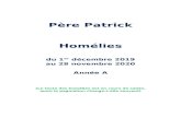 Père Patrick Homélies 2020catholiquesdu.free.fr/2020/2020Homelies.pdf · Père Patrick Homélies 2020 Année A (Le texte des homélies est en cours de saisie, aussi la pagination