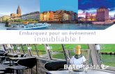Embarquez pour un événement inoubliable · en centre-ville de Strasbourg et en périphérie, déterminer vos horaires de navigation et le parcours de votre visite. sur le secteur