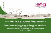 Loi sur la Transition Energétique pour la Croissance Verte · 2016. 10. 24. · et défend les intérêts des professionnels de la gestion de portefeuille pour compte de tiers. Créée