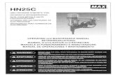 HN25C manual - MANUEL D'UTILISATION et D'ENTRETIEN MANUALE DI FUNZIONAMENTO E MANUTENZIONE MANUAL DE