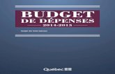 Budget de dépenses 2014-2015 - Budget des fonds spéciaux...La seconde section Budget des fonds spéciaux par portefeuilles présente les budgets des fonds spéciaux 2014-2015 ainsi