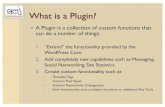 What is a Plugin?teamtom.wpfoxhole.com/wp-content/uploads/2019/11/Plugins... · 2019. 11. 14. · A Plugin is a collection of custom functions that can do a number of things: 1. “Extend”
