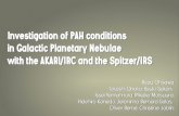Investigation of PAH conditions in Galactic Planetary Nebulae ...AKARI ISMGN Workshop on 16 Dec. 15 Data analysis A linear combination of free free, free bound emissions blackbody