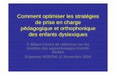 Comment optimiser les stratégies de prise en charge pédagogique et orthophonique des ... · 2014. 10. 9. · Lecture du CP au CM1 (Sprenger, Siegel, Béchennec & Serniclaes, 2003,