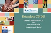 Comités Départementaux et clubs · Le contexte du CNDS 2016 Cette campagne 2016 s’inscrit dans la nouvelle organisation de la région « Grand Est » et ses 10 départements.