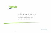 Résultats 2015 - Valeo · 18 février 2016 I 2 (1) Voir glossaire page 49 (2) A périmètre et taux de change constants. 0,8md€ +4% à PCC (2) Amélioration de la profitabilité