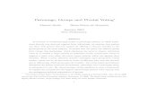Patronage, Groups and Pivotal Voting - Yale University ... Patronage, Groups and Pivotal Voting Alastair Smith Bruce Bueno de Mesquita January 2010 Very Preliminary Abstract In contrast