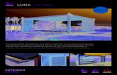 luna - pin traité - Exterior Living · toit en panneaux luna finition De BaSe - poteaux verticaux 12 x 12 x 300 cm - Structure horiz. 120 x 160 mm (lamellés collées) - pannes 58