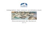 Intégration des valeurs sociétales inuit · Rapport sur la mise en œuvre des valeurs sociétales inuit Page 1 Table des matières ... différends ou des questions portant sur les