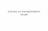 Cancers en transplantation rénale - WordPress.com...•Exposition tabagique cf diapo précédentes •Exemple de la peau . Rôle favorisant des virus •BK virus •PTLD •Kaposi